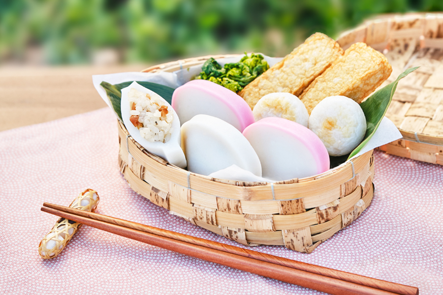 レシピ②あさり茶飯のかまぼこ寿司　