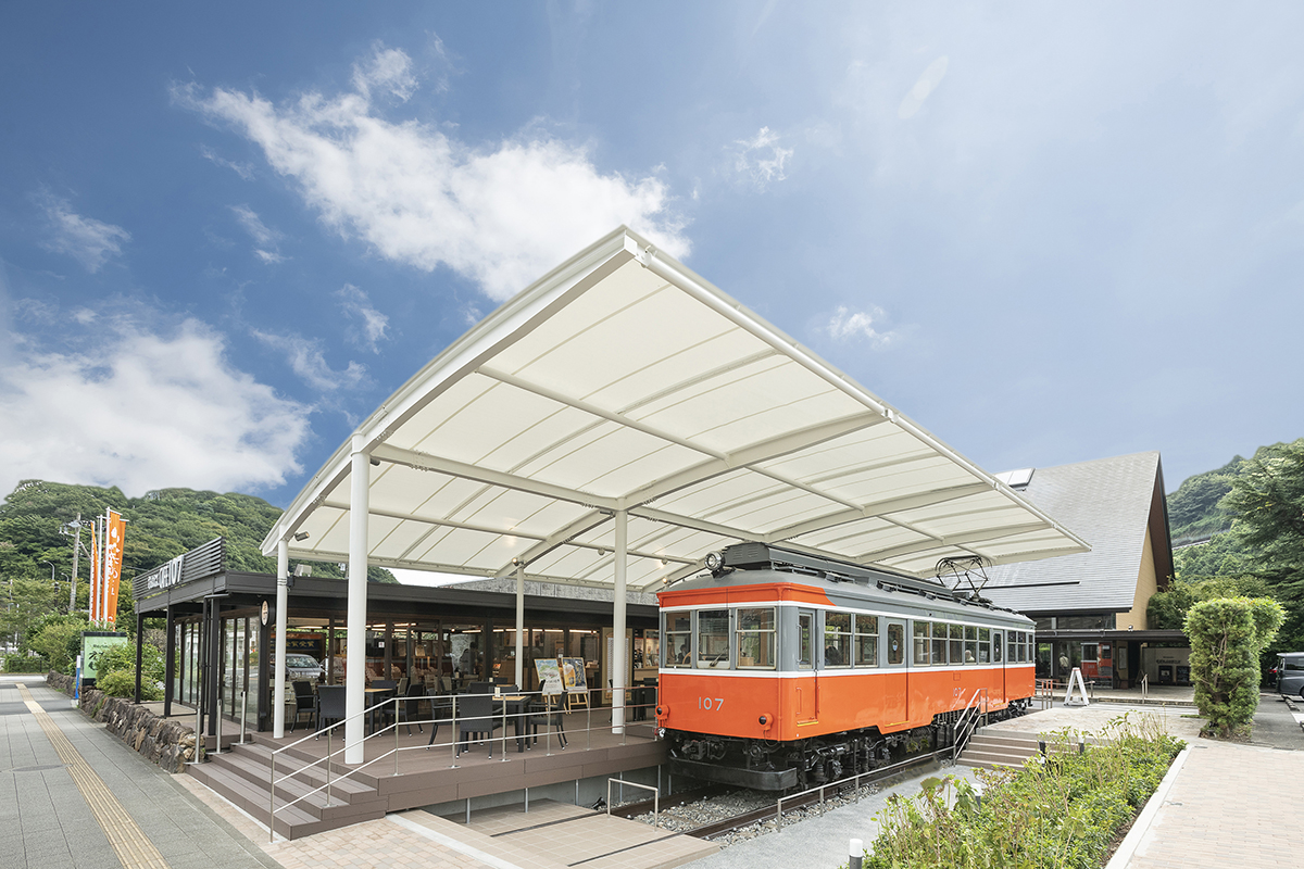 箱根登山鉄道107号に乗って「いただきます」