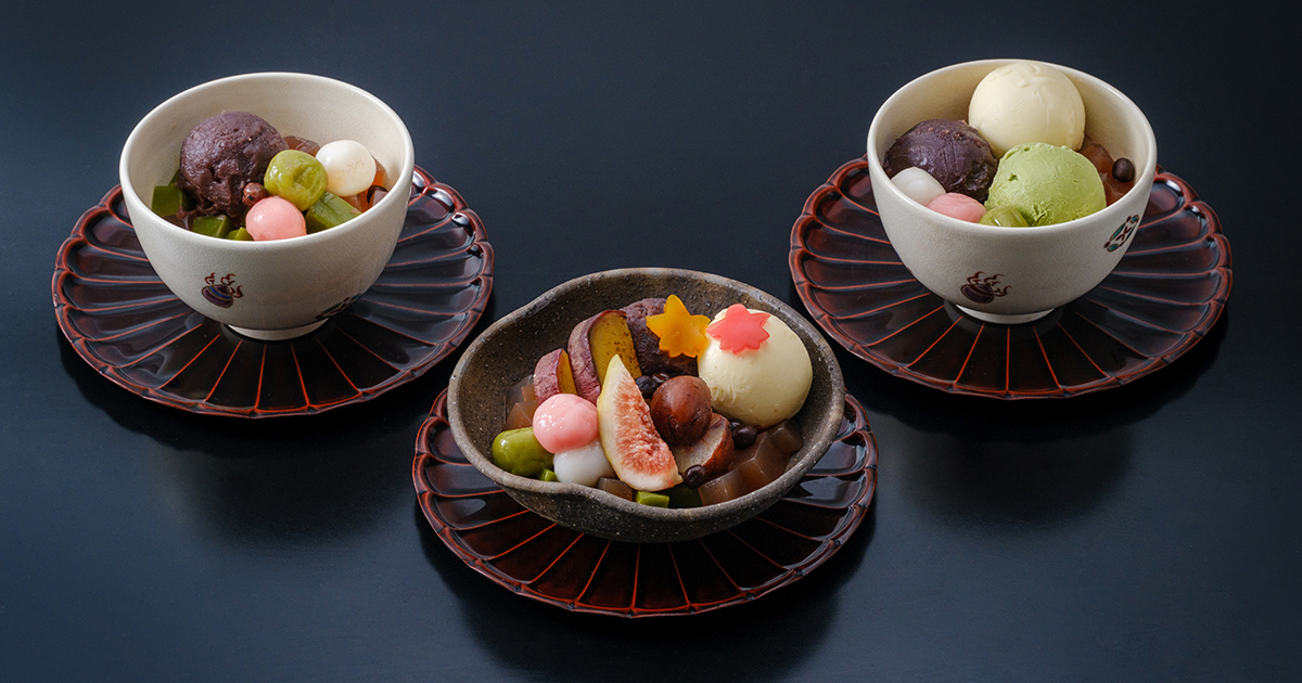 名水仕込みのあんみつで秋を満喫。且座のあんみつフェア 9/1～10/31